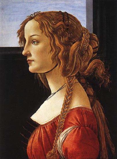 BOTTICELLI, Sandro Portrait of a Young Woman after